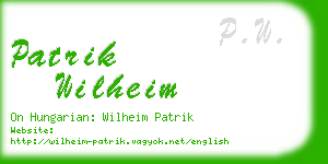 patrik wilheim business card